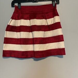 aniina Burgundy and cream skirt. Juniors  size small